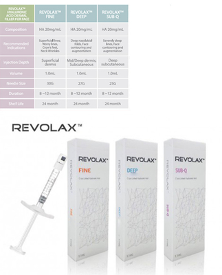 Revolax Fine Deep Sub-Q Hyaluronic Acid Cross Linked Demal Filler 1.1ml