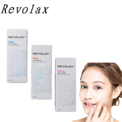 تزریق پرکننده پوستی 1.1 میلی لیتری Revolax Cross Linked برای حجم های صورت