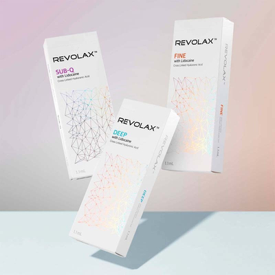 Revolax 1.1ml فیلر پوستی هیالورونیک اسید Fine Deep Subq برای صاف کردن و پر کردن